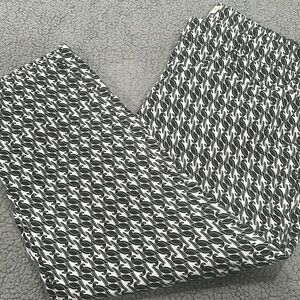 Talbots Black and White Ankle Cropped Pants